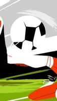 Professional football soccer player in action, moments of sports game. Motion. Silhouette of a man trying to kick the ball on green field and stadium background. video