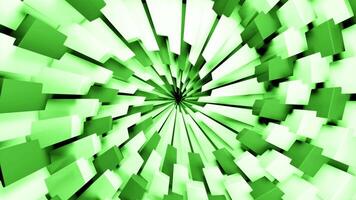 Abstract hypnotic spiral made of blocks. Design. Fractal shaped optical illusion. video