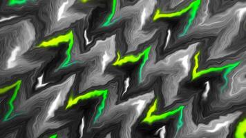 Pattern with curved lines and colorful stripes with water ripples. Motion. Stylish pattern with colorful and gray stripes move in zigzags. Pattern with lines moves in wavy liquid ripples video
