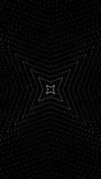 3d space effect with pattern of dots. Animation. Hypnotic effect of immersion in animation with pattern of dots. Movement in flow of pattern of dots on black background video