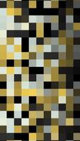 Colorful pixelated flowing background, seamless loop. Animation. Abstract rows of blinking flat squares moving on black background. video