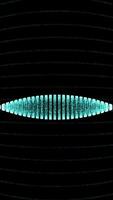 Moving tunnel of neon dots. Animation. Digital abstract glowing tunnel on black background. Graphic luminous funnel from side. Rotating portal of particles to musical vibrations video