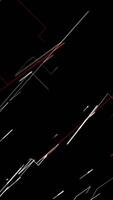 Abstract multicolored crossing beams isolated on black background. Animation. Many narrow bright lines appear and create connections while rotating, seamless loop. video