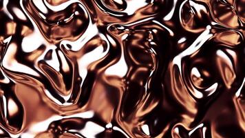 Boiling abstract metal liquid texture. Design. Glowing bronze substance. video