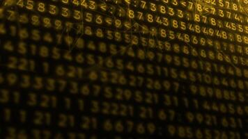 Code of changing numbers, concept of digital world and matrix effect. Motion. Plexus pattern in cyberspace. video