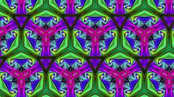 Bright psychedelic pattern with flashing figures. Motion. Pattern with flashing geometric shapes and psychedelic colors. Flashing kaleidoscopic figures with psychedelic effect video