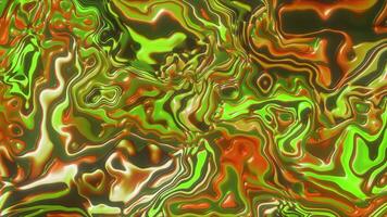 Animation of moving pattern of liquid plasma. Motion. Molten liquid moves with colorful pattern. Plasma or metallic liquid with colorful patterns video