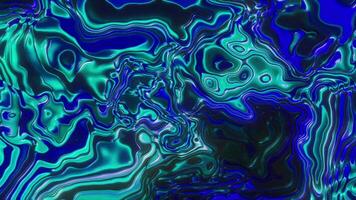 Animation of moving pattern of liquid plasma. Motion. Molten liquid moves with colorful pattern. Plasma or metallic liquid with colorful patterns video
