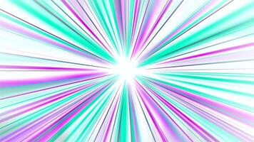 Linear rays rotate on white background. Motion. Rotating background with cartoon light effect. Colorful lines move in cartoon light radiation video