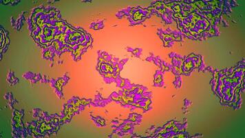 Animation with moving liquid pattern of microbes. Motion. Abstract animation of moving disease spots. Microscopic animation with colorful movements of disease video