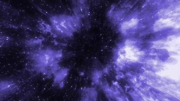 Cosmic stream with particles and flickering glow. Motion. Bright cosmic glow of space with stream. Stream of bright particles and flickering glow of plasma energy video