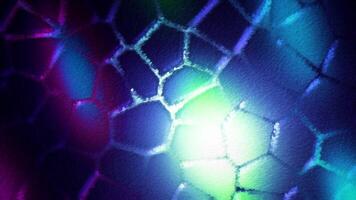 Blue divided background. Motion.The light background on which the yellow rays of light fall rotates in animation. video