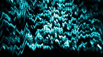 Shimmering curved stripes in motion on black background. Motion. Rotating pattern with moving shimmering stripes. Wavy stripes move and rotate video