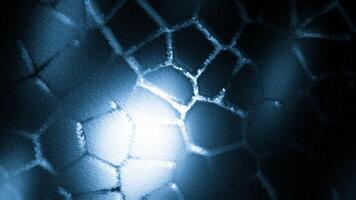Blue divided background. Motion.The light background on which the yellow rays of light fall rotates in animation. video