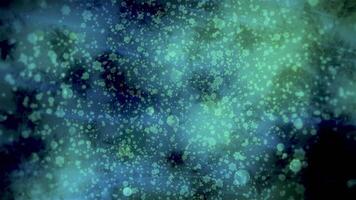 Blue and turquoise glitter. Motion. Black background with bright glitter particles that shimmer and shine in 3d animation. video