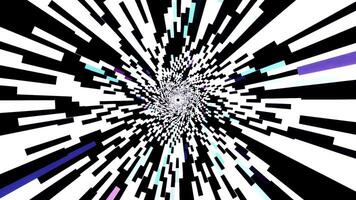 Blinking glowing lines creating effect of way or tunnel. Design. Technological background. video