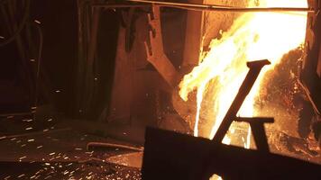 Intense and Dramatic Flames Erupting Vigorously from a Fire Source Looming in the Night. Stock Clip video