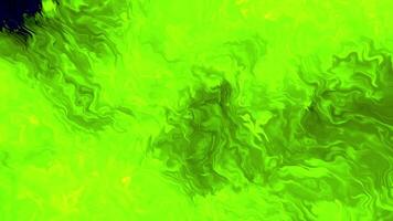 Liquid green background with distortion. Motion. Matrix system fluid in cyberspace. Liquid with distortions of green matrix video
