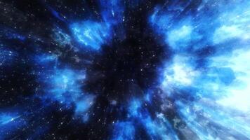 comovente fluxo com tremeluzente brilho. movimento. abstrato nebuloso corrente com brilho. tremeluzente luz pontos dentro cósmico corrente video