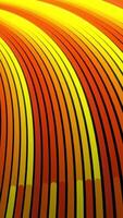Abstract background of rotating looped bright lines. Animation. Solid colored lines rotate in same plane on black background. Solid alternating lines rotate in loop video