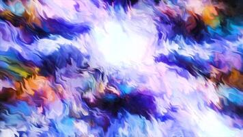 Yellow and purple pattern. Motion. Bright lines in the animation blurring in different directions. video