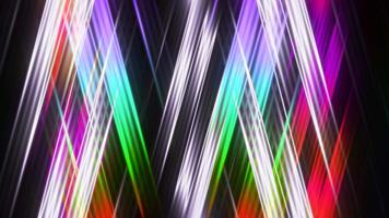 Animation of moving rays of colorful prism. Motion. Moving 3d pattern with sand stripes. Geometric pattern of stripes intersected by iridescent prism video