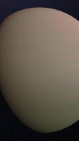 Abstract animation of rotating planet Pluto. Animation. Abstract monotone surface of planet Pluto in cosmic stellar space. 3D planetary animation of planet Pluto for moving background video