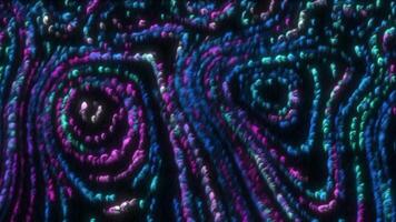 Abstract shiny blurred geometric wave stains on a black background. Motion. Oval shaped silhouettes of grainy texture. video