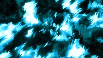 Orange and blue burning light. Motion. A black background with a bright abstraction and a light paint spread. video
