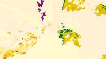 Colorful moving spots on surface. Motion. Animated simple background with moving colorful spots. Spots of paint move on simple background video