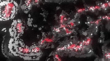 Textured spots with shimmering sequins. Motion. Spots on surface with shiny particles. Texture spots with shimmering particles on black background video