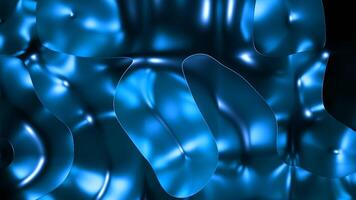 Blue and purple background. Design. Bright glossy blots slowly spreading in different directions in the animation. video