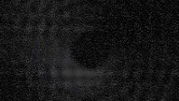 Black background with pixels. Motion. A dark background that moves apart in different directions and shimmers with small squares in abstraction. video