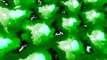 Green and purple paint spots. Motion. Light computer animation with illuminated spreading gouache spots. video