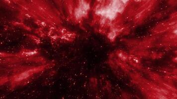 Yellow and red background. Motion. Light streams of light in space with white stars on a black background that scatter in different directions. video
