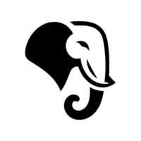 Sophisticated minimalist logo featuring a subtle elephant motif. vector