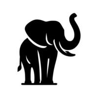 Chic and refined elephant logo in a minimalist aesthetic. vector