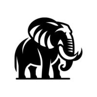 Sophisticated minimalist logo featuring an elephant motif. vector