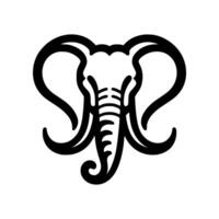 Sleek and modern minimalist elephant logo design. vector