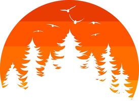 Sunset Forest Logo vector