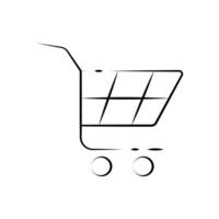 shopping cart icon editable on a white background. vector