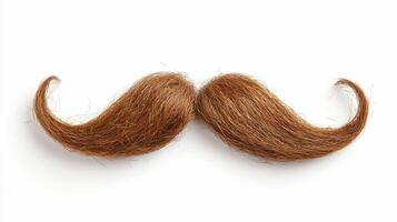 Creative brown mustache prop for costume parties and theatrical performances photo