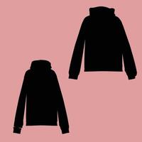 two hoodies are shown on a pink background vector