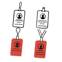 identification card illustration vector
