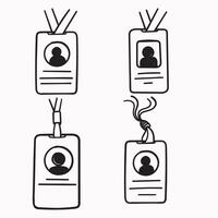 four different types of id card vector