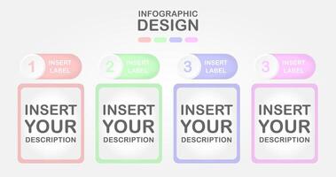 Square Boxes Infographic Design Presentation vector