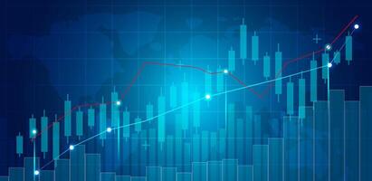 Trading backgrounds blue. Suitable for, trade forex, index, crypto, currency, and banking. Business vector