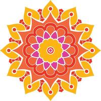 Hand Drawn Ethnic Mandala Design with White Background. vector