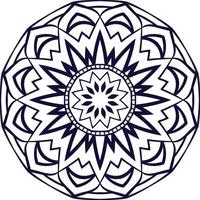 Ornamental Mandala Pattern Design on White isolated Background. vector