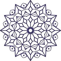 Hand Drawn Mandala Outline Pattern Design vector